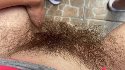 Cuteblonde666: Close-up grote clit harig poesje