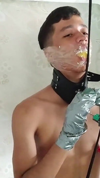 Playful Catwoman Toys with Lonely Latino Boy!