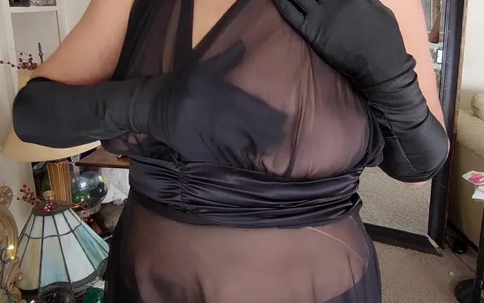 Zilah Luz: Transparent Dress, Panty Hose, Panty &amp; Dildo