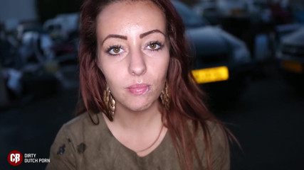 Cumbizz: Dutch teenslut outdoor blowbang and cumswallowe