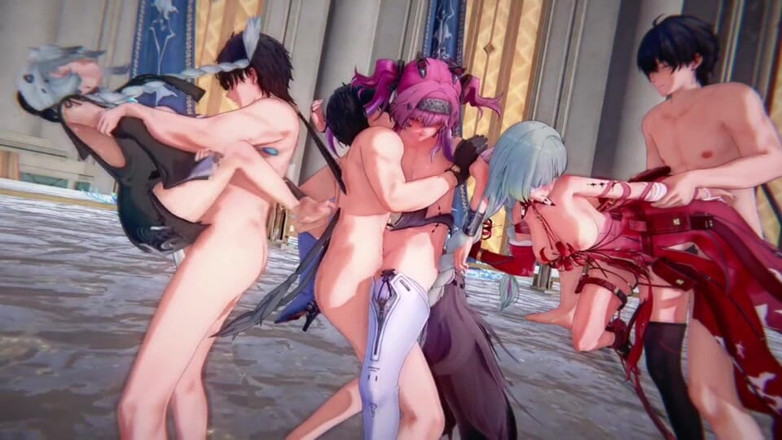 NSFWOtaku: Wuthering Waves - Harem Sex Party 2 - 3D Hentai Animation