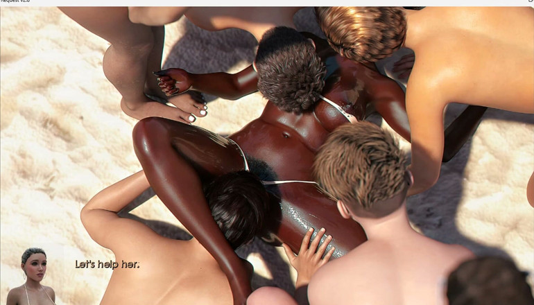 XXX Games Bunk: Special Request - Gameplay - Roleplay - Ebony MILF Wears Micro Bikini and...