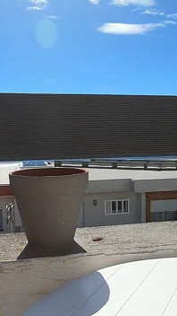Pipe et avalage en plein air sur la terrasse