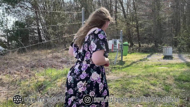 LinaLove_: 18yo German Teen Fucked First Time Outdoor