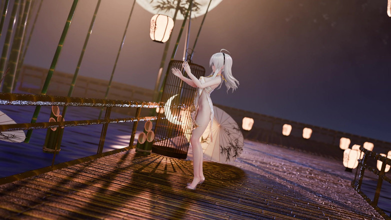 MikuMotion: Еротична пизда чхонсам у старовинному стилі викрита