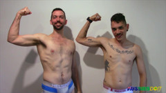 AussiesDoIt: Aussie beckett mit blauen augen schluckt muskulösen hintern bodhi vor...