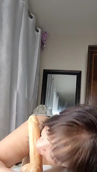 71 Yr Old Granny Butt Ballet Using a Dildo in My Hairy Pussy