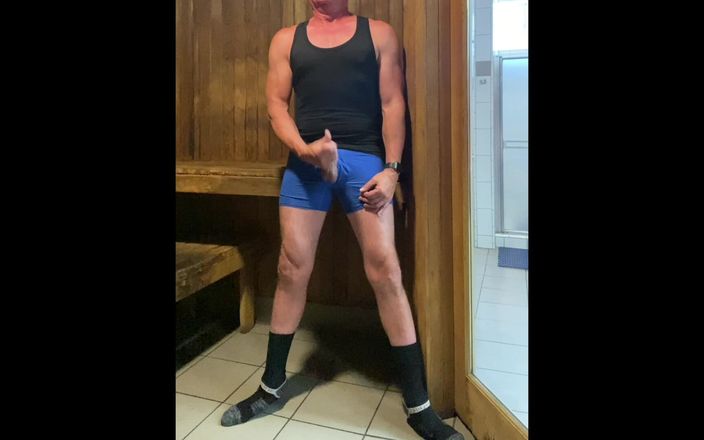 JockDad87: Dilf jockdad87'den başka bir sauna boşalması