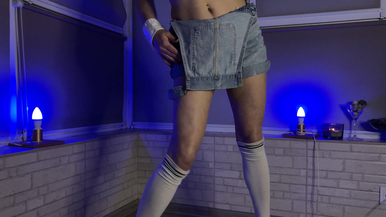 teentiabeanie: 섹시한 흰색 무릎 양말 캠 3