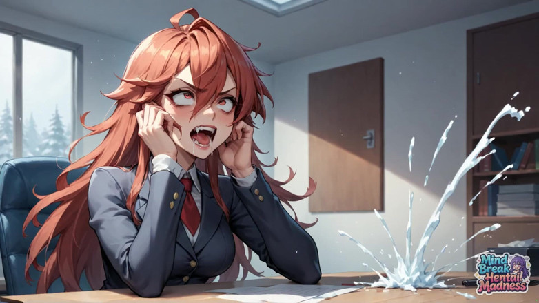 Mind Break Hentai Madness: Mind Break mental galenskap kontor orgie trippel penetration sprutning