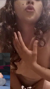 Young Couple Playing on Webcam