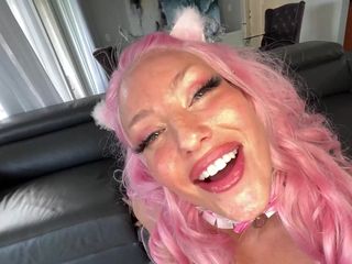 JMac: Pink hair slut Mandy crawls out to my big dick...