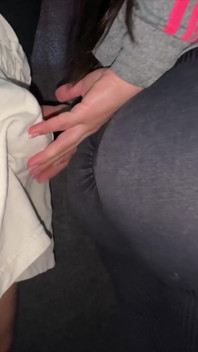 Big-assed Girl Grabs a Stranger's Cock in the Store.
