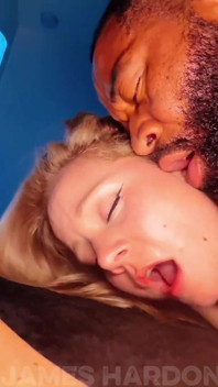 Hot Blonde Getting Stuffed BBC Interracial