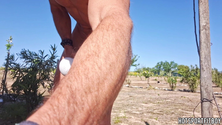 Hotsportfitboy: Distracție riscantă Solo Fleshlight în cameră și în aer liber