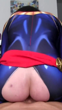 Captain Marvel submits to a big dick