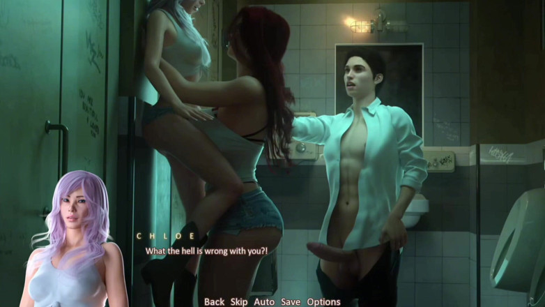 Sex anime taboo: Sesso a tre in bagno