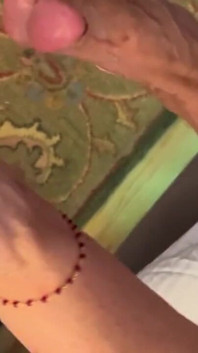 Cum on Stepaunt's Feet with Red Nails and Anklet JOI Dirty Talk MILF GILF Footjob