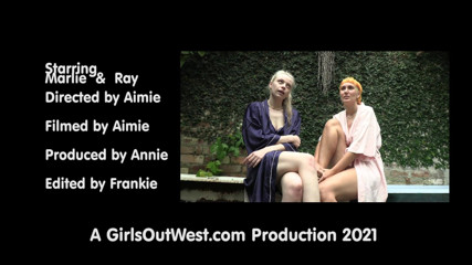 Girls Out West: Marlie comel dan Ray menjilat dan menjolok pepek berbulu antara...