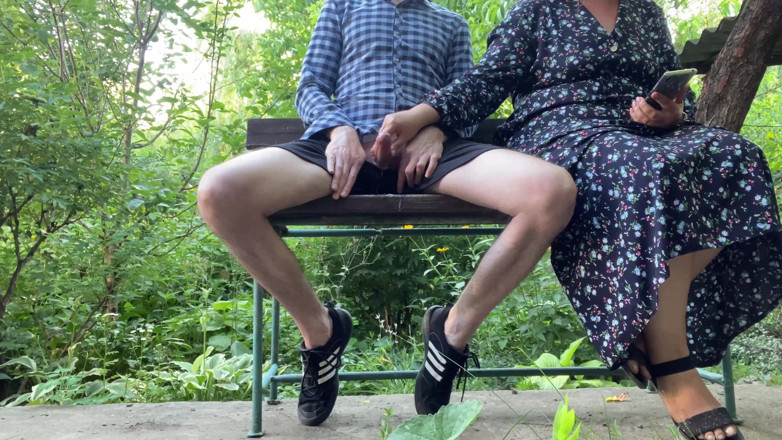 OurFetishLife: Gorgeous stepmom milf milks a big dick in the park...
