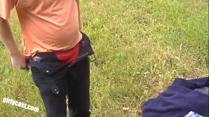 Girlycast: Lisa and her cuckold outdoor threesome