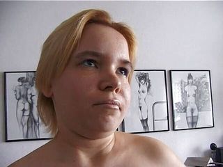 Lucky Cooch: Chubby blonde gets naked at casting