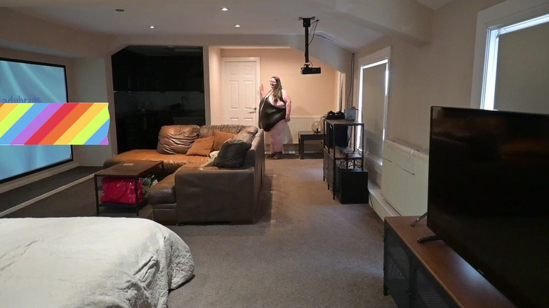 SSBBWLadyBrads: Awek montel super saiz dengan sut kulit hitam gemuk seksi