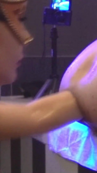 Deep Punch Fisting Over Elbow on the Rim of a Bathtube