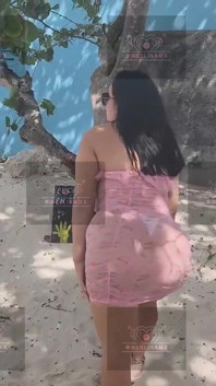 Merlinamx - Busty Swinger Wife Undressing on the Beach in Front of People