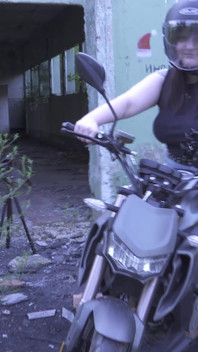 Look at My Boobs on a Motorcycle!