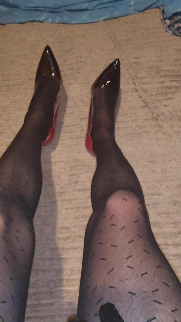 LoverPantyhose: Necken mit meiner schwarzen strumpfhose