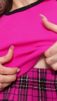 Teasing My Stepfather with My Tits - Finger in Anal From Stepdaughter!