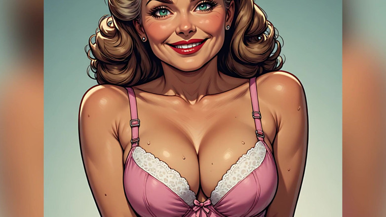 AI Porn: Retro Pinup podprsenka a kalhotky