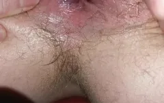 Close-up van mijn strakke verzakking anus.