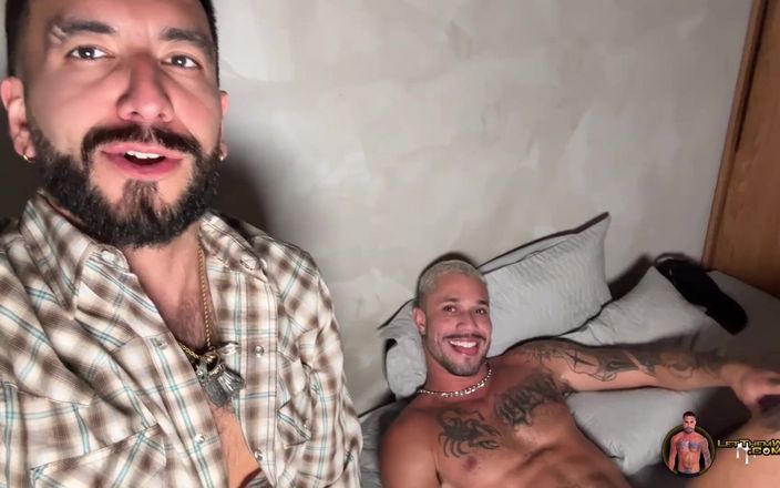 Let them watch: Ricky XL дрочит гетеросексуальный мужик соло, сосет огромную порцию спермы