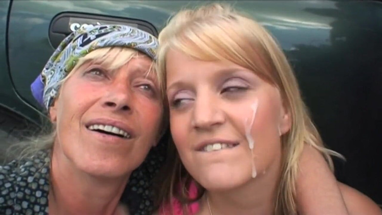 My porn family: Young hitchhicker with her stepgranny grateful for an old pig...