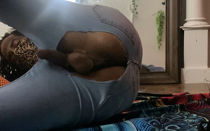 Kimora Creams: Trans dívka dildo prdel velký výstřik