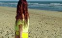 Spaingirl Natalie: 在我的黄色比基尼的第一部视频中，给户外海滩爱好者的东西。在第二个视频中，你可以看到我没有它。
