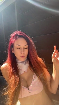 Artemisia Love Blowing Bubbles Outdoor and Smoking a Cigarette