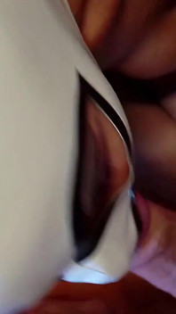 MILF with Pantyhose, High Heels, Perfect Tits and Big Ass Gives Blowjob with Cum in Mouth