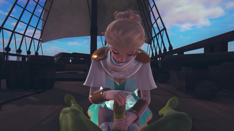 Waifu club 3D: Elf comel melancap zakar orc pov