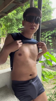 Naked Boy Outdoor Masturbation