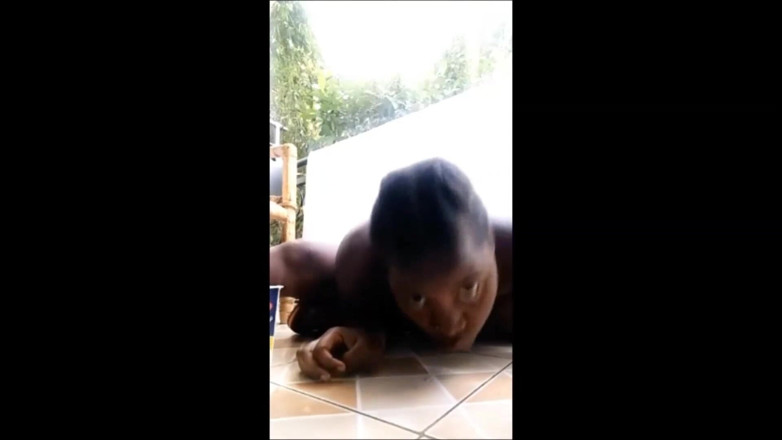 African Beauties: Pee games on a balcony