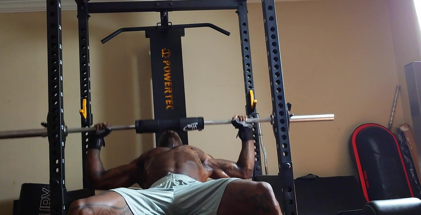 Hallelujah Johnson: Hallelujah Johnson - alto músculos do chocolate escuro tatuam corpo na...