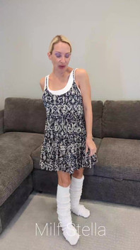 Doubled up Slouch Socks in a Dress
