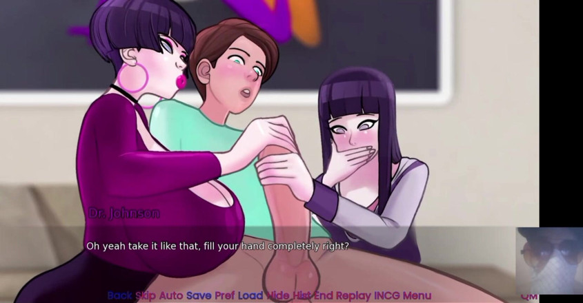Dark Sam: 来自火影忍者的 Hinata 在三人行中被性交作为其中的一部分！！