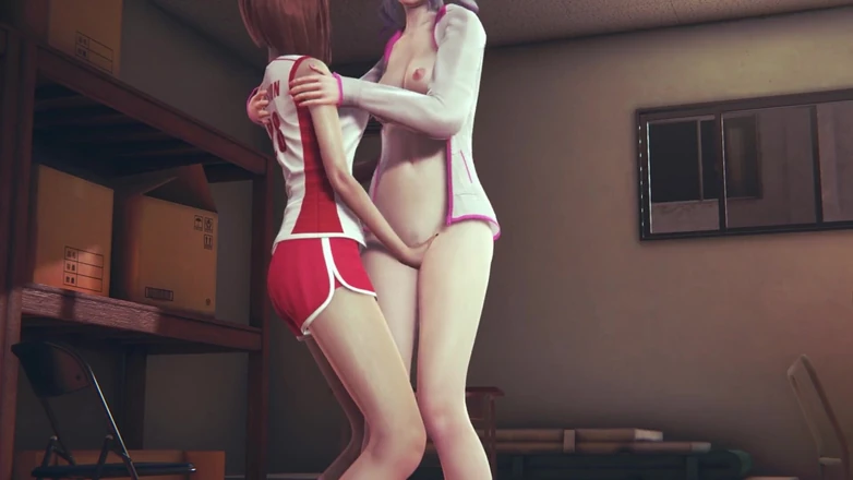 Waifu club 3D: Une rousse doigte la chatte de son amie