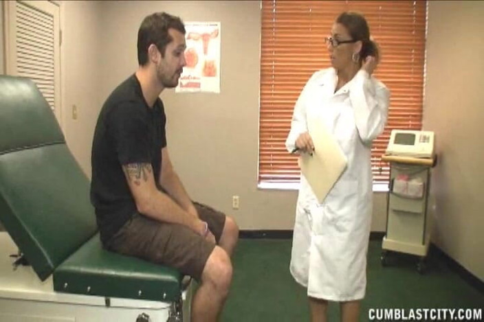 CumBlastCity: Dr Stacie Starr Examines Billy and Gets Blasted with Cum