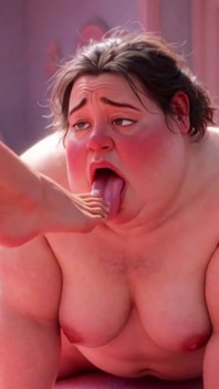 Fea gorda culona humillada lamiendo los pies de mujer hermosa