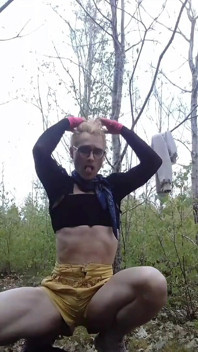 Sissy Whiteboi Jes Parco Pubblico Dildo